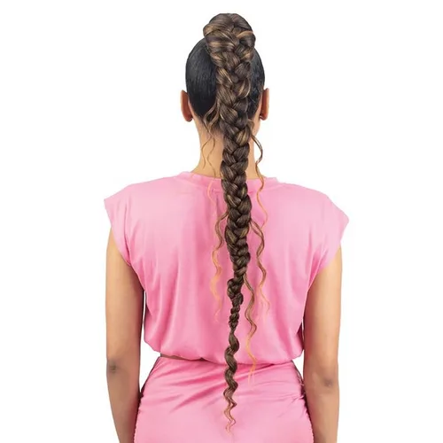Vista 4 de Shake-N-Go Freetress Equal Cola de caballo – Boho Jumbo Braid Goddess Cola de caballo de 30 pulgadas (CB1B/530)