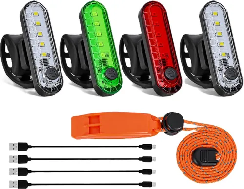 Vista 18 de Nilight - Luz de navegación para barco, 2 unidades, 8 LED, luces de lazo rojo y verde Luz de navegación 8LED- 2 piezas