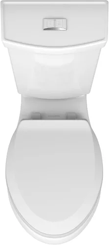 Vista 6 de American Standard 606AA002.020 H2Option - Inodoro de dos piezas con asiento de inodoro de cierre suave alargado y anillo de cera, parte delantera