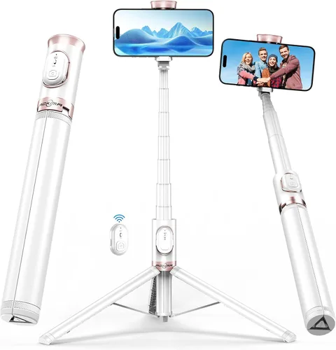 Vista 11 de Trípode Magnético para iPhone, Palo de Selfie Portátil Trípode para Teléfono con Control Remoto, Soporte de Cuatro Patas para Teléfono Celular