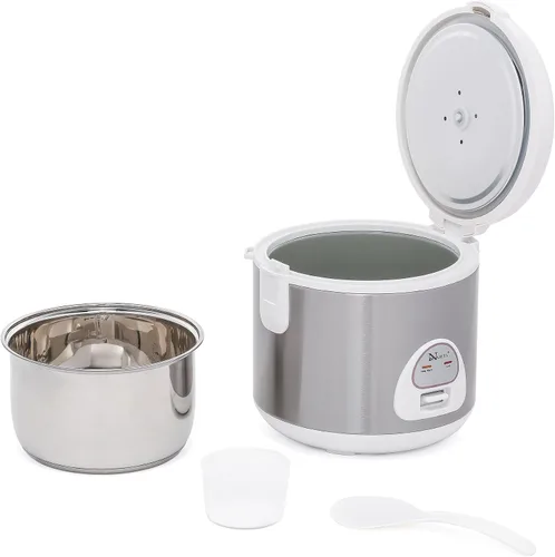 Vista 2 de Narita Arrocera de acero inoxidable para 6 tazas (12 tazas cocidas)