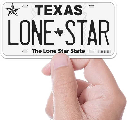 Vista 2 de Calcomanía para placa de matrícula de Texas, elige entre más de 50 ciudades de TX, calcomanía para parachoques de Texas para automóvil, calcomanías
