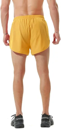 Vista 2 de TENJOY Pantalones cortos de correr para hombre, pantalones cortos de entrenamiento atlético para hombre, pantalones cortos deportivos de 3 pulgadas