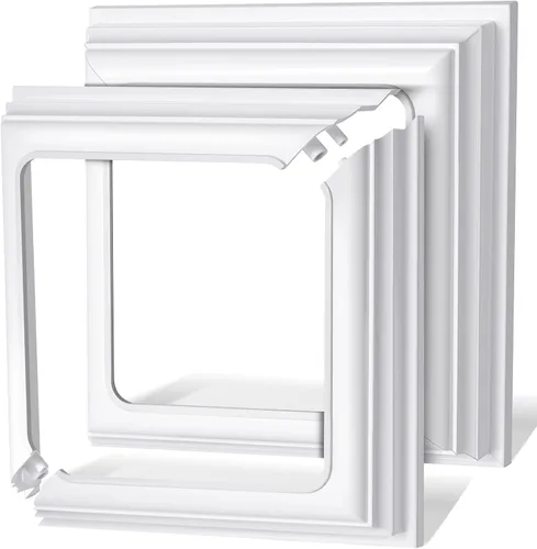 Vista 8 de Thyle 4 piezas de cubiertas de base de poste de vinilo verdaderas de 4x4 pulgadas, envolturas de columna para cubiertas de base de poste para porche