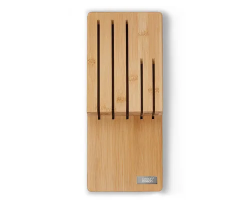 Vista 6 de Joseph Joseph Elevate Kitchen Knives - Juego de cuchillos de acero inoxidable japonés de 5 piezas, en cajón, bandeja organizadora de bloque de bambú