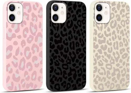 Vista 31 de Paquete de 3 Lindas Fundas con Estampado de Guepardo para iPhone 7/8/SE 2020/SE 2022 de 4.7", Fundas de Diseño Estético de Leopardo de Silicona