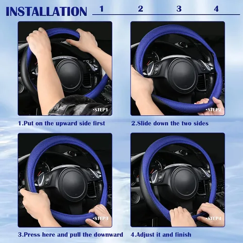 Vista 7 de CAR PASS Fundas de asiento de malla de aire 3D para automóvil, juegos completos con esponja de 5 mm, 4 piezas de alfombrillas de piso para automóvil