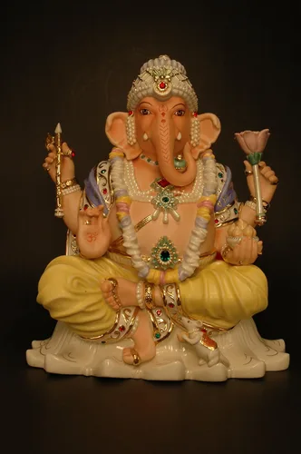 Vista 2 de Lenox Hindú Dios Señor Ganesha Ganesh Figurilla Lucky Elephant Ganapati Vigneshvara