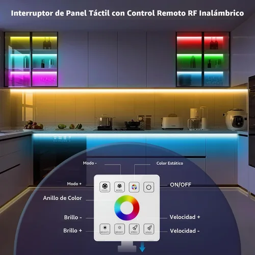 Vista 4 de Kit de controlador LED RGB de panel táctil RF para 5/12/24V 4-PIN
