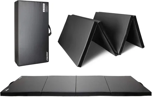 Vista 12 de RitFit Upgraded Folding Exercise Mat, 2 Inch Thick Gymnastics Mat Negro (2' x 8')