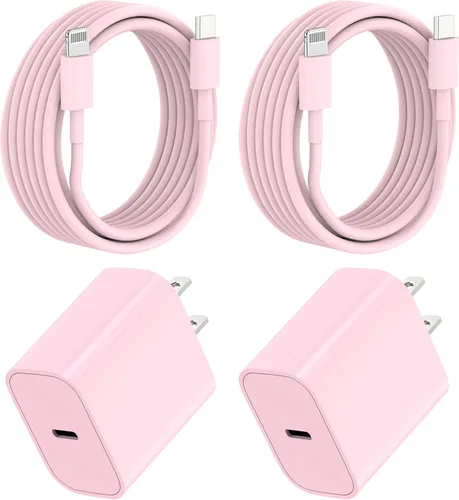 Vista 12 de Cargador para iPhone de carga rápida [certificado MFi] USB C con 2 cables USB C a Lightning de 6 pies, compatible con iPhone 14/14 Pro Max/13/13 Pro