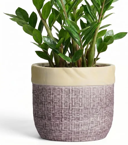 Vista 23 de Macetas de cerámica para plantas, maceta de 6 pulgadas para plantas suculentas de interior, macetas redondas con orificio de drenaje, macetas Azul