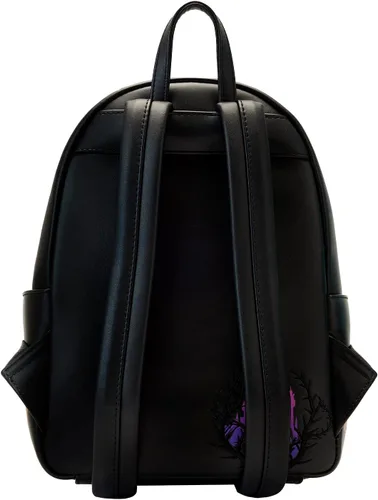 Vista 3 de Loungefly Disney Sleeping Beauty's Maléfica Diablo Cosplay - Bolso de hombro con doble correa, Negro