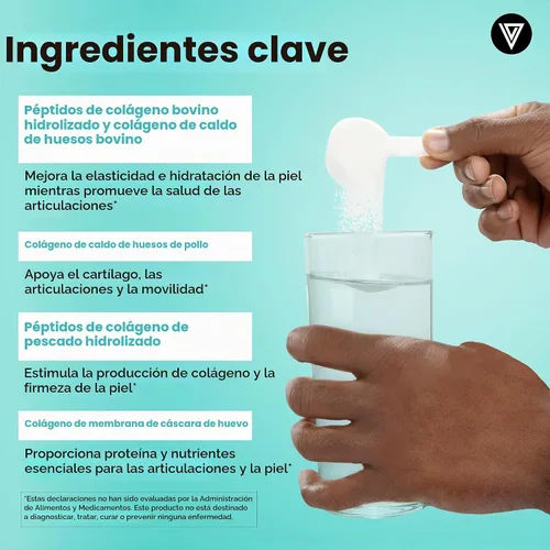 Vista 5 de Vital Vitamins Polvo multicolágeno 30 porciones + cápsulas de ácido hialurónico 60