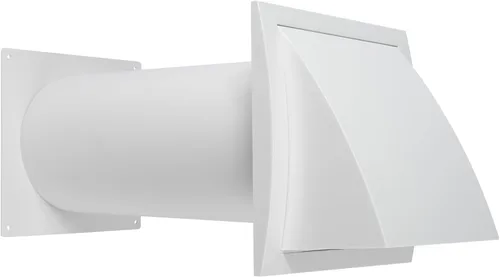 Vista 10 de Repa Market Kit de ventilación de plástico de 4 pulgadas, ajustable, cubierta de ventilación de secadora con listones y conector de tubería