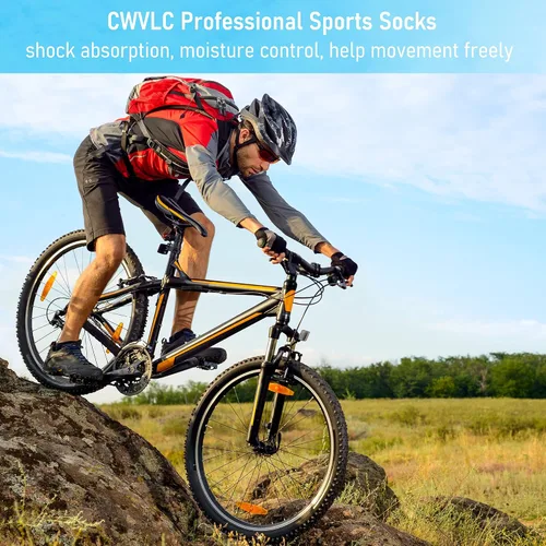 Vista 6 de CWVLC Paquete múltiple de calcetines deportivos de compresión acolchados unisex