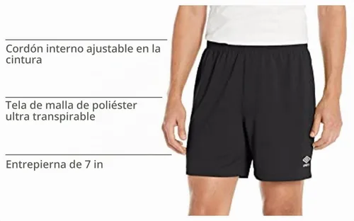 Vista 4 de Umbro Umbro Field - Pantalón corto unisex para adulto Negro