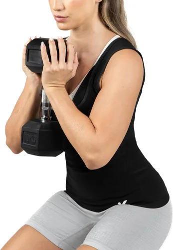 Vista 4 de Kewlioo Camiseta sin mangas de sauna premium para mujer, camiseta de sauna adelgazante para mujer, chaleco de sudor para entrenamientos, yoga