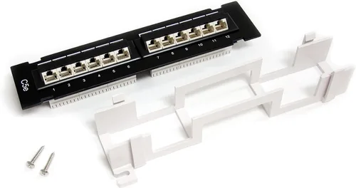 Vista 4 de StarTech.com Panel de conexiones Cat5e 110 de montaje en pared de 12 puertos - 45 grados (PANEL4512)