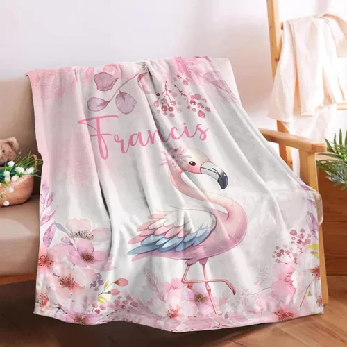 Vista 20 de Manta de bebé personalizada para niñas y niños pequeños, recién nacidos, regalos personalizados de vaca floral con nombre y texto, 40 x 30 pulgadas