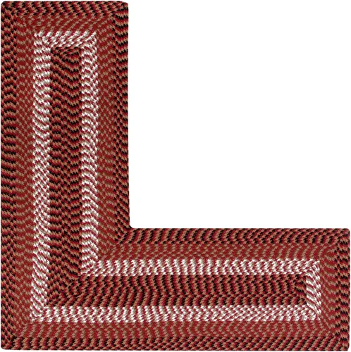 Vista 45 de La colección Better Trends Alpine Braid es una alfombra reversible para interiores duradera y resistente a las manchas 100% polipropileno