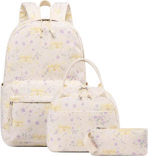 Vista 18 de Bluboon - Mochila escolar para niñas y mujeres para uso diario y de estilo informal, para portátil de 15 pulgadas, con bolsa para almuerzo y bolsa