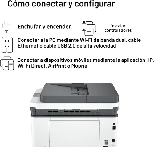 Vista 11 de HP LaserJet Pro MFP 3101fdw Impresora láser inalámbrica en blanco y negro todo en uno, escáner, fotocopiadora, fax, ideal para la oficina (3G628F)