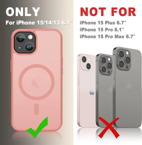 Vista 150 de Funda para Google Pixel 10 Pro XL, cubierta magnética mate, color negro Fit for MagSafe, Screen Protector included, Shockproof Military Grade
