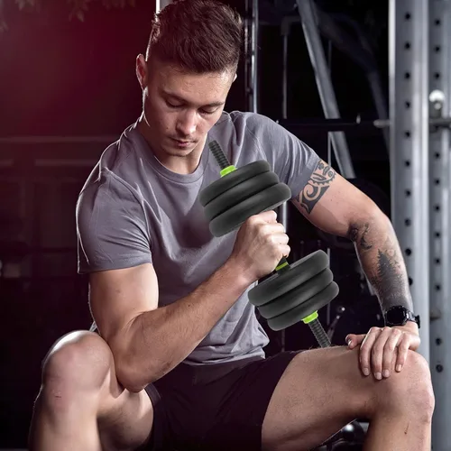 Vista 8 de Mancuernas ajustables, juego de pesas libres de 44/66/88 libras con conector, juego de mancuernas de peso 4 en 1 utilizado como kettlebells, barra