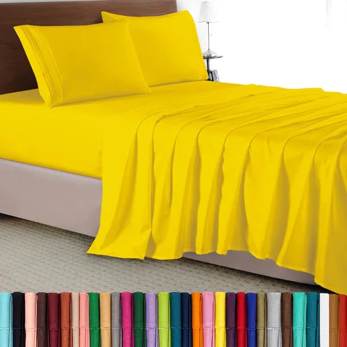Vista 16 de Elegant Comfort - Juego de sábanas de lujo de 4 piezas - Ropa de cama de lujo de 1500 hilos, calidad de hotel prémium, microfibra, resistente a