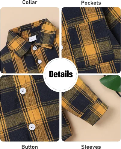 Vista 4 de FoWear Conjunto de ropa para bebé niño de 3 piezas, sudadera con capucha y pantalones blancos para otoño e invierno