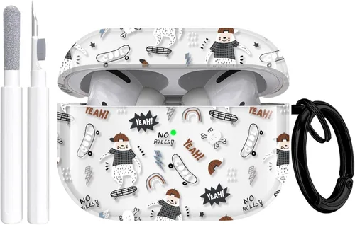 Vista 11 de Gedicht Funda para Airpods Pro con cordón, bonitos zapatos deportivos de dibujos animados, funda protectora de TPU suave resistente para Apple