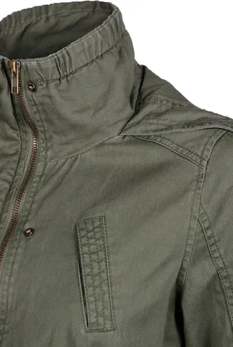 Vista 5 de Auliné Collection Chaqueta con capucha de sarga ligera y estilo militar para mujer