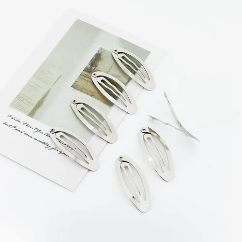 Vista 7 de Lawie Paquete de 100 pinzas de metal ovaladas de 2 pulgadas 2.0 in, horquillas plateadas, pinzas finas y finas, accesorios de bricolaje para mujeres