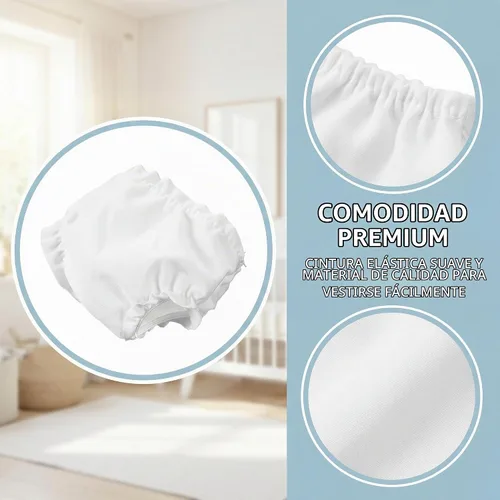 Vista 3 de 12 pañales para muñecas de bebé, ropa interior blanca para muñecas de 5 a 7 pulgadas, pañales reutilizables para muñecas recién nacidas, accesorios