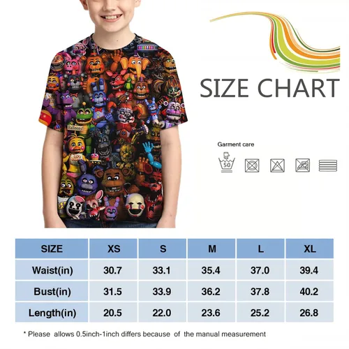 Vista 4 de Camisetas de manga corta con estampado 3D de dibujos animados para niños y niñas