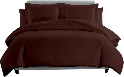 Vista 12 de sheetsnthings Juego de ropa de cama matrimonial de 600 hilos, 100% algodón de 7 piezas, funda de edredón y fundas de almohada con sábanas de cama