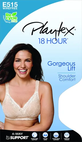 Vista 5 de Playtex Women's 18 Hour Gorgeous Lift Wirefree Bra Use515