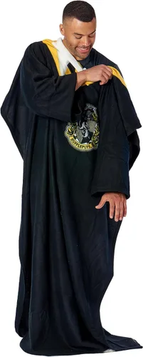 Vista 3 de Northwest Hufflepuff Hogwarts - Manta de uniforme con mangas, 48 x 71 pulgadas, Harry Potter