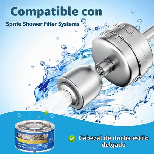 Vista 2 de Shower Filter for Sprite, 2 Pack Shower Head Filter Replacement