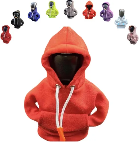 Vista 10 de Funda para palanca de cambios de automóvil, suéter divertido con pomo de palanca de cambios, sudadera con capucha para decoración y protección