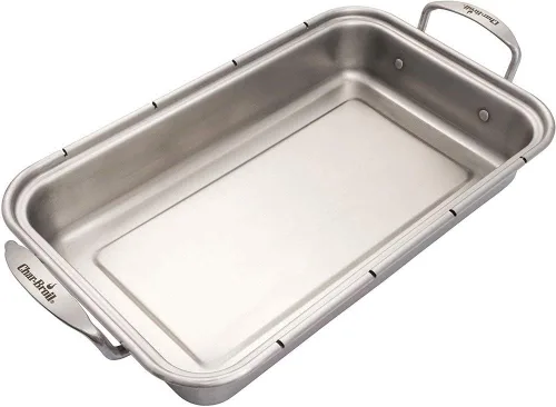 Vista 2 de Char-Broil 3526981P04 Grill Plus - Bandeja para asar y tabla de cortar, acero inoxidable y negro