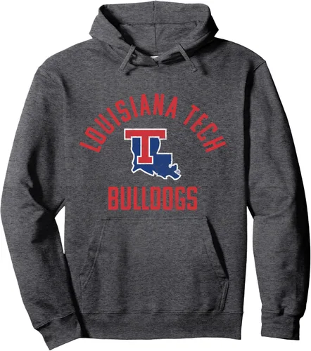 Vista 4 de Louisiana Tech Bulldogs - Sudadera con capucha grande, Negro
