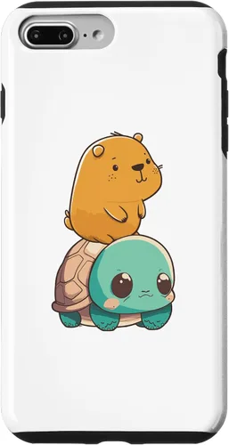 Vista 9 de Funda para iPhone 15 con diseño de tortuga y conejillo de indias para hombres, mujeres y niños