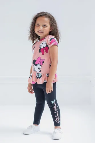 Vista 2 de Disney Conjunto de camiseta y leggings de Minnie Mouse para niños pequeños