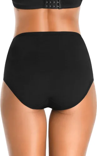 Vista 3 de Ropa interior para mujeres, algodón, cintura media, sin rollitos, cobertura completa, calzoncillos tipo brief para damas, bragas, lencería, ropa