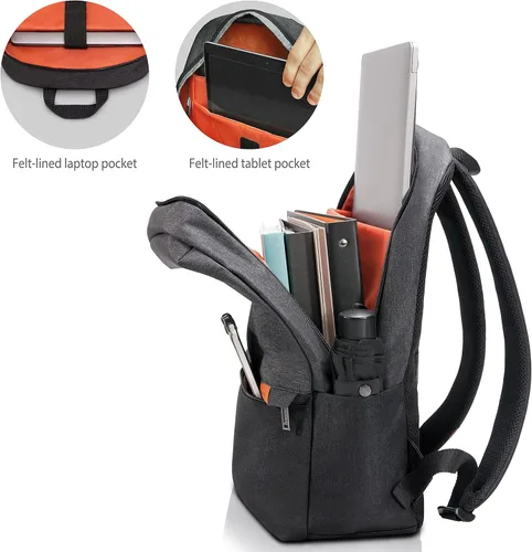 Vista 6 de EVERKI Mochila ligera para laptop con bolsillo oculto de 15.6 pulgadas, mochila de trabajo duradera para hombres, mochila de viaje de negocios