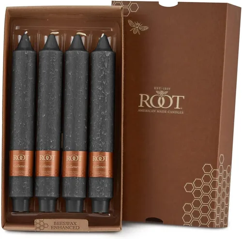 Vista 14 de Root Candles Juego de velas de cena sin perfume de mezcla de cera de abeja de primera calidad, Timberline Collenette, 7 pulgadas, Portobello, 4