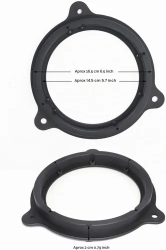 Vista 2 de Anillo de soporte de adaptador de altavoz de plástico negro de 6.5 pulgadas para Nissan / Infiniti