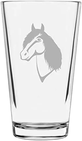 Vista 43 de Shetland Pony (cuerpo) - Vaso de pinta grabado con temática de caballo alternativo de 16 onzas